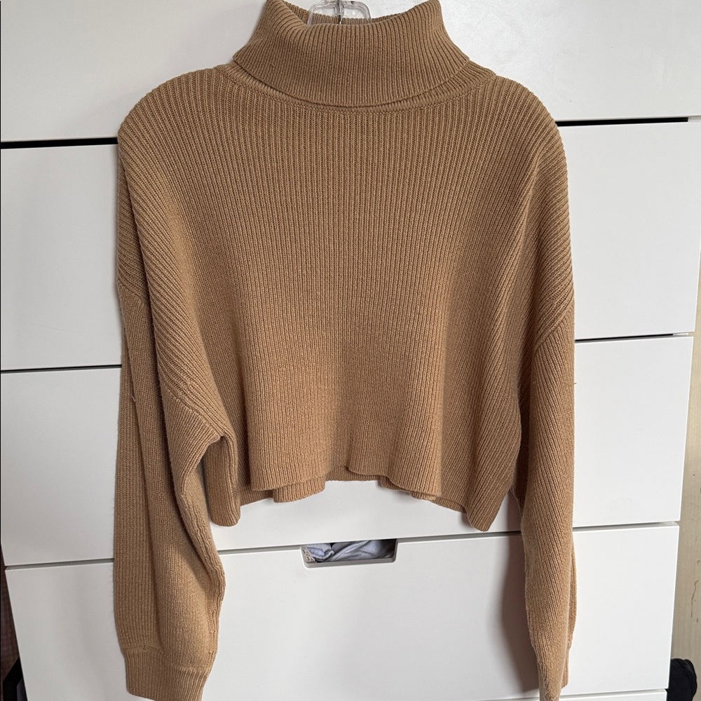 H&M Camel Cowl Neck Sweater